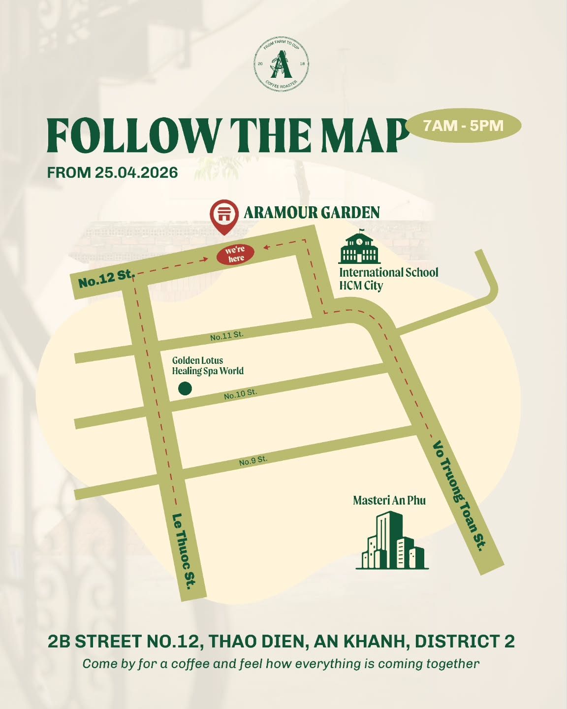 Đồ hoạ chỉ đường thật "FOLLOW THE MAP" của Aramour dẫn tới Ara Garden