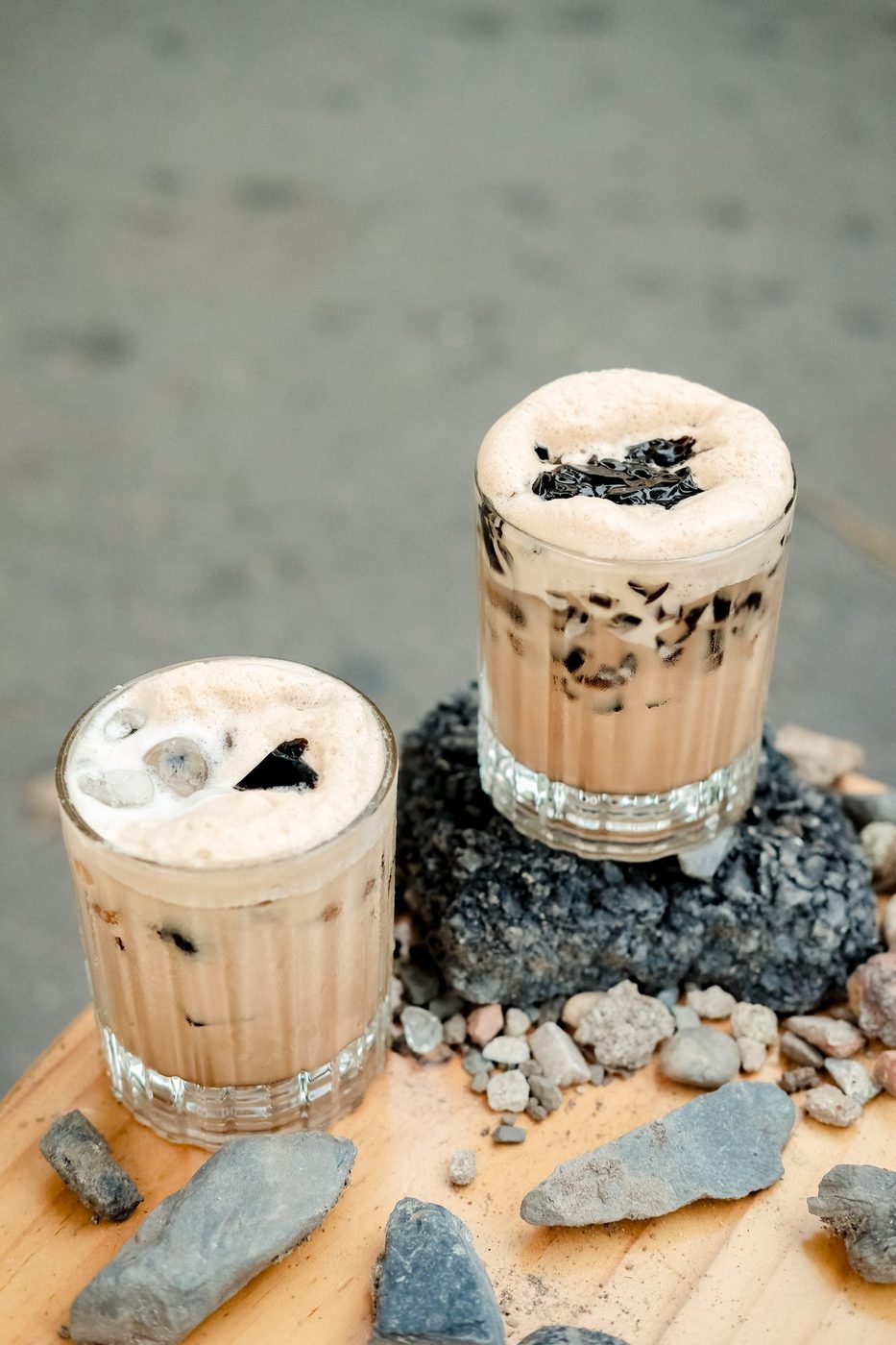Cold brew bottle series; splash/action photography, single-origin bags