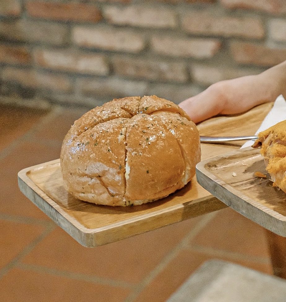 Purple lavender ice cream affogato series; bread rolls, Peru Gesha card