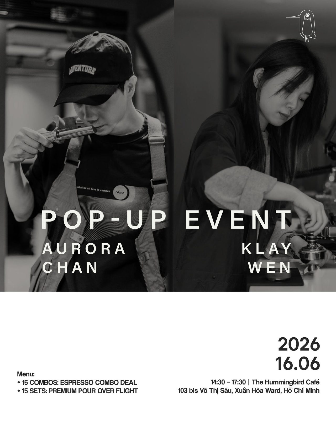 Áp phích Pop-Up Event cùng Aurora Chan và Klay Wen