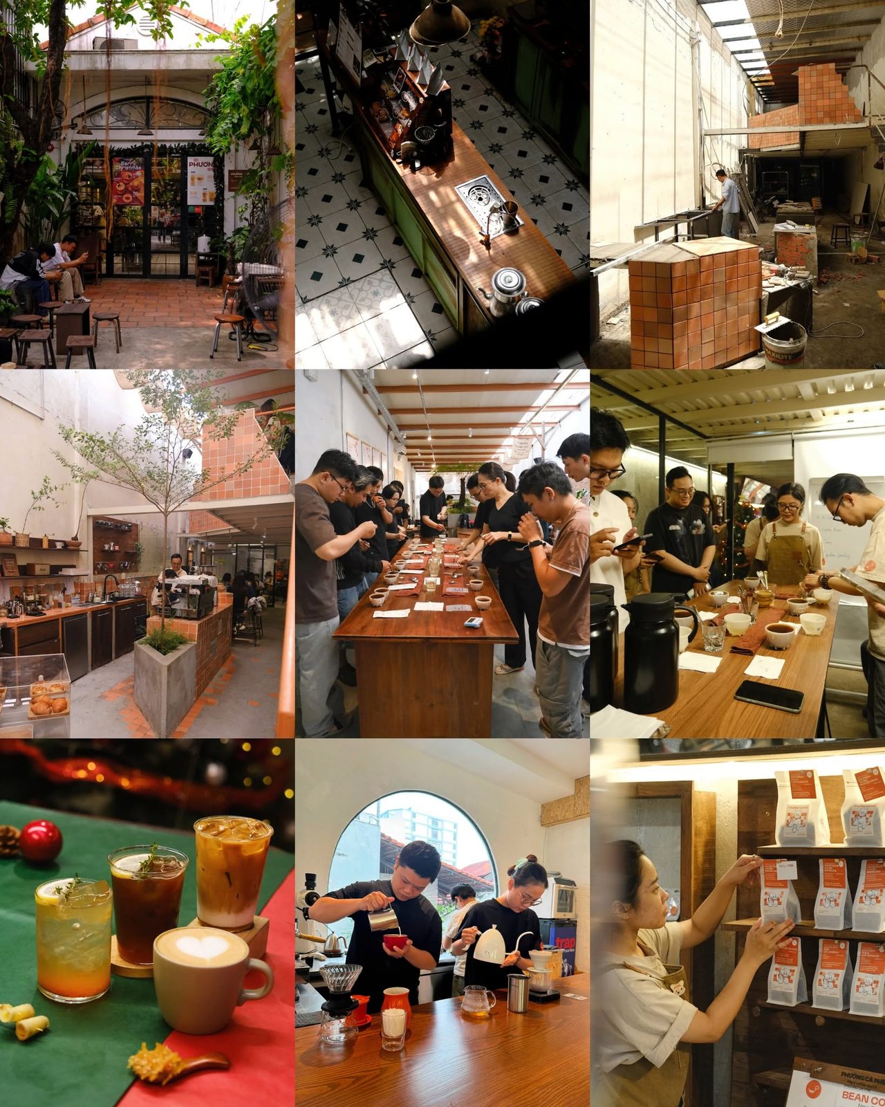 Collage khoảnh khắc trong quán